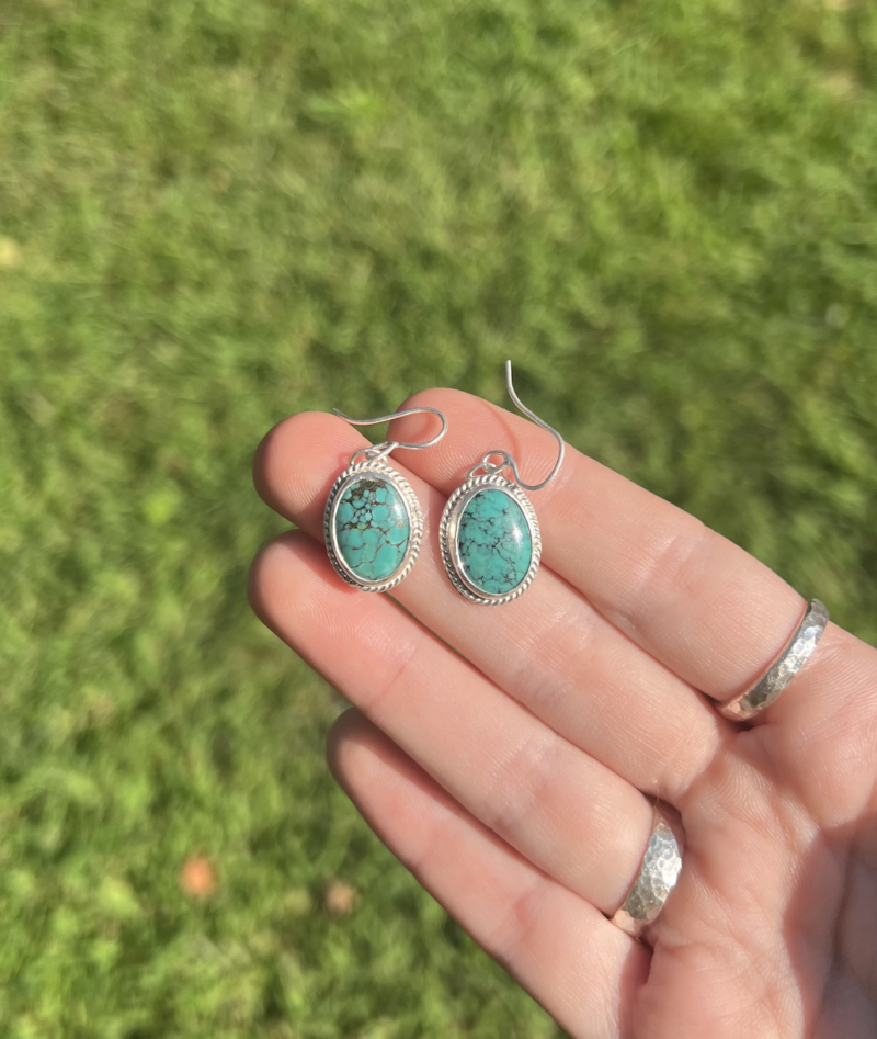 Genuine Turquoise Earrings - Image 2